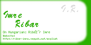 imre ribar business card